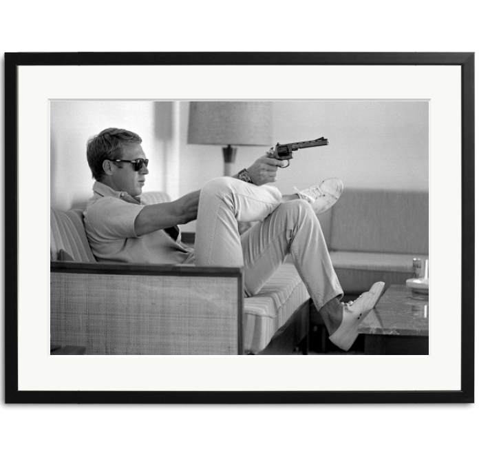 Steve mcqueen discount print with gun